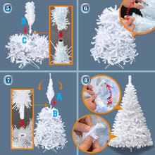 Load image into Gallery viewer, Christmas Tree 6FT Steel Base Xmas WHITE NATURAL unlit pine