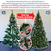Load image into Gallery viewer, 7' Frost Artificial Christmas Tree with Natural Pine cones Decor,Stand Home