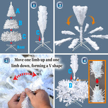 Load image into Gallery viewer, Christmas Tree 7FT Steel Base Xmas WHITE NATURAL unlit pine