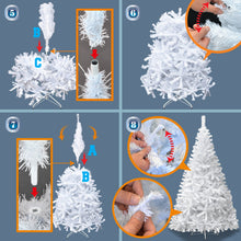 Load image into Gallery viewer, Christmas Tree 7FT Steel Base Xmas WHITE NATURAL unlit pine