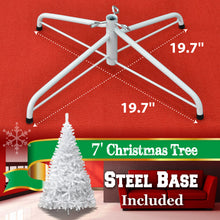 Load image into Gallery viewer, Christmas Tree 7FT Steel Base Xmas WHITE NATURAL unlit pine