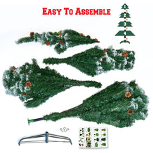 Load image into Gallery viewer, 7.5' Frost Artificial Christmas Tree with Natural Pine cones Decor,Stand Home
