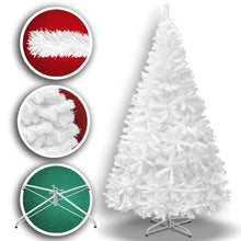 Load image into Gallery viewer, Christmas Tree 7.5FT Steel Base Xmas WHITE NATURAL unlit pine