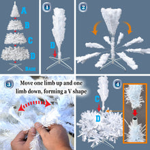 Load image into Gallery viewer, Christmas Tree 7.5FT Steel Base Xmas WHITE NATURAL unlit pine