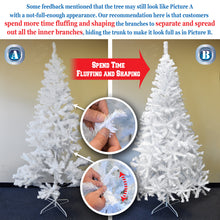 Load image into Gallery viewer, Christmas Tree 7.5FT Steel Base Xmas WHITE NATURAL unlit pine