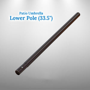Outdoor Patio Umbrella  Replacement Lower Pole (33.5")