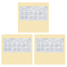 Load image into Gallery viewer, Sidewalls 80" L X 78" W for Outdoor Tent Replacement Sidewall with Windows for Folding Tent Canopy Gazebo (3PCS, Ecru)