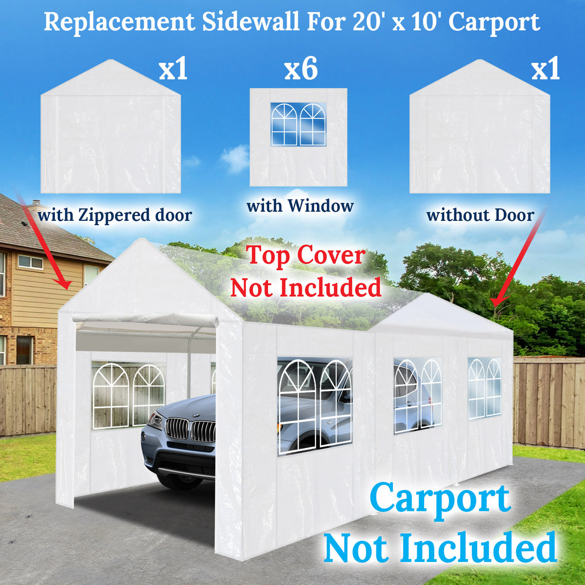 10x20 canopy 2024 replacement sidewalls