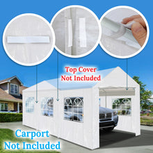 Load image into Gallery viewer, 10x20' Full Sidewalls Carport Canopy Replacement  with Zipper Door