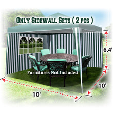 Load image into Gallery viewer, 10'x10' Side Panels Tent Outdoor Pop Up Canopy Gazebo Marquee Sidewalls with Zip