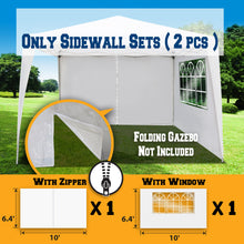 Load image into Gallery viewer, 10’x10’ Tent Sidewalls for Pop up Canopy Outdoor Side Panels w window and Zipper