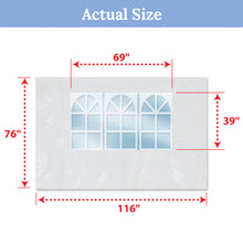 Load image into Gallery viewer, Sidewalls 10' L X6.4' W Size Side Panel for 10' X 10' Tent Outdoor Replacement Sidewall with Windows (White)