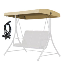 Load image into Gallery viewer, Patio Swing Top Replacement Canopy for Swing Seat 3 Seater Sizes Garden Hammock Outdoor Garden Porch Yard Canopy with Ball Bungees