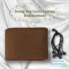 Load image into Gallery viewer, Patio Swing Top Replacement Canopy for Swing Seat 3 Seater Sizes Garden Hammock Outdoor Garden Porch Yard Canopy with Ball Bungees