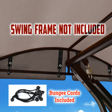 Load image into Gallery viewer, Patio Swing Top Replacement Canopy for Swing Seat 3 Seater Sizes Garden Hammock Outdoor Garden Porch Yard Canopy with Ball Bungees