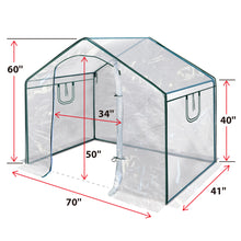 Load image into Gallery viewer, Mini Greenhouse Plant Flower Garden Portable Green Hous with 2 Windows 5.9' x 3.5' x 5'