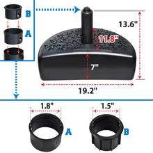 Load image into Gallery viewer, Half Round Semicircle Umbrella Heavy Holder Base Stand for Half Patio