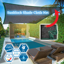 Load image into Gallery viewer, 80% Sunblock Fabric Shade Cloth Net Mesh Shade for Plant Greenhouse Barn Pool