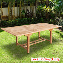 Load image into Gallery viewer, KINGTEAK Outdoor Patio Teak Wood Extending Table ( Local Pickup Only)