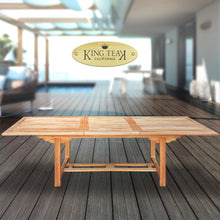 Load image into Gallery viewer, KINGTEAK Outdoor Patio Teak Wood Extending Table ( Local Pickup Only)
