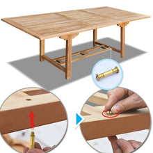 Load image into Gallery viewer, KINGTEAK Outdoor Patio Teak Wood Extending Table ( Local Pickup Only)
