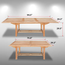 Load image into Gallery viewer, KINGTEAK Outdoor Patio Teak Wood Extending Table ( Local Pickup Only)