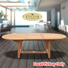 Load image into Gallery viewer, KINGTEAK Outdoor Patio Teak Wood Oval Extending Table  ( Local Pickup Only)