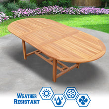 Load image into Gallery viewer, KINGTEAK Outdoor Patio Teak Wood Oval Extending Table  ( Local Pickup Only)