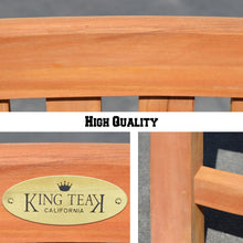 Load image into Gallery viewer, KINGTEAK Golden Teak Wood Garden Bench Outdoor Terrace Patio 4ft Long Seating Furniture