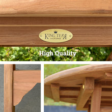 Load image into Gallery viewer, KINGTEAK Teak Wood Folding Outdoor Patio Side Table - 31.5" Round Wooden Table w/X Base, Lawn, Garden, Living Room