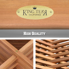Load image into Gallery viewer, KINGTEAK Teak Wood Outdoor Folding End Side Snack Table Stand 15.3x12.6x17&quot; H Chair Table
