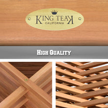 Load image into Gallery viewer, KINGTEAK Teak Wood Outdoor Folding End Side Snack Table Stand 15.3x12.6x17" H Chair Table