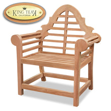Load image into Gallery viewer, Teak 40" teak  Marlboro Lutyen Outdoor Bench Chair(local pick up)