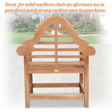Load image into Gallery viewer, Teak 40" teak  Marlboro Lutyen Outdoor Bench Chair(local pick up)