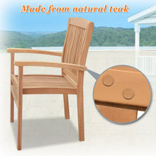 Load image into Gallery viewer, KINGTEAK Golden Teak Outdoor Wood Chairs 2 Piece Solid Teak Wood (Local Pick Up Only)