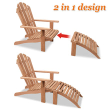 Load image into Gallery viewer, Adirondack Chair and Footstool Set  Patio Deck Garden Lounge Outdoor Furniture(Local Pickup Only)
