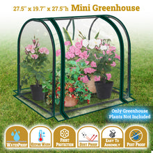 Load image into Gallery viewer, Outdoor Mini Garden Greenhouse for Plants Vegetables Flowers with PVC Cover- 27" H x 21" W x 27" L