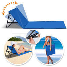 Load image into Gallery viewer, 19x57 inch Portable Reclining Lounger Beach Chair
