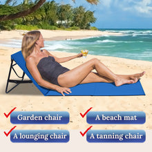 Load image into Gallery viewer, 19x57 inch Portable Reclining Lounger Beach Chair
