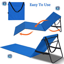 Load image into Gallery viewer, 19x57 inch Portable Reclining Lounger Beach Chair