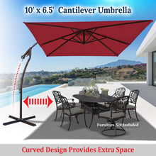 Load image into Gallery viewer, STRONG CAMEL 10x6.5ft Rectangle Cantilever Sunshade Hanging Patio Umbrella