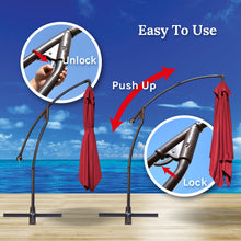 Load image into Gallery viewer, STRONG CAMEL 10x6.5ft Rectangle Cantilever Sunshade Hanging Patio Umbrella