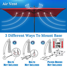 Load image into Gallery viewer, STRONG CAMEL 10x6.5ft Rectangle Cantilever Sunshade Hanging Patio Umbrella