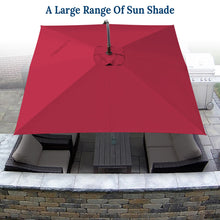 Load image into Gallery viewer, STRONG CAMEL 8.2ft Square Hanging Cantilever Banana Umbrella Canopy Outdoor Sunshade
