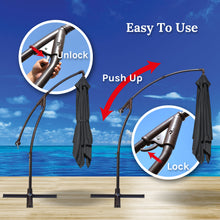 Load image into Gallery viewer, STRONG CAMEL 8.2ft Square Hanging Cantilever Banana Umbrella Canopy Outdoor Sunshade