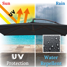 Load image into Gallery viewer, STRONG CAMEL 8.2ft Square Hanging Cantilever Banana Umbrella Canopy Outdoor Sunshade