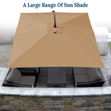 Load image into Gallery viewer, STRONG CAMEL 8.2ft Square Hanging Cantilever Banana Umbrella Canopy Outdoor Sunshade