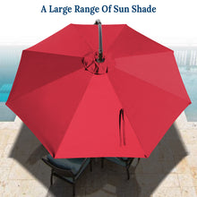 Load image into Gallery viewer, STRONG CAMEL 10' Banana Cantilever Patio Offset Sunshade Hanging Umbrella with Steel Cross Base