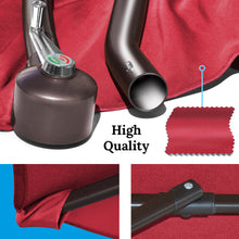 Load image into Gallery viewer, STRONG CAMEL 10' Banana Cantilever Patio Offset Sunshade Hanging Umbrella with Steel Cross Base