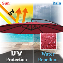 Load image into Gallery viewer, STRONG CAMEL 10' Banana Cantilever Patio Offset Sunshade Hanging Umbrella with Steel Cross Base